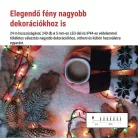 LED karácsonyi fényfüzér, 24 m, kültéri és beltéri, többszínű, progr, időz.