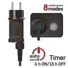 LED karácsonyi fényfüzér, 24 m, kültéri és beltéri, többszínű, progr, időz.