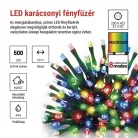 LED karácsonyi fényfüzér, 50 m, kültéri és beltéri, többszínű, progr, időz.