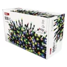 LED karácsonyi fényfüzér, 50 m, kültéri és beltéri, többszínű, progr, időz.