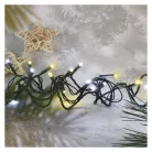 LED karácsonyi fényfüzér, villogó, 8 m, kültéri és beltéri, meleg/hideg fehér, időzítő