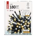 LED karácsonyi fényfüzér, 18 m, kültéri és beltéri, meleg/hideg fehér, időzítő