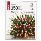 LED karácsonyi fényfüzér – hagyományos, 22,35 m, kültéri és beltéri, vintage