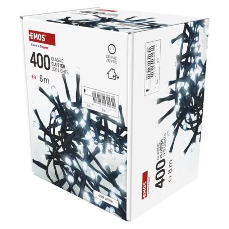 LED karácsonyi fényfüzér – süni, 8 m, kültéri és beltéri, hideg fehér, időzítő