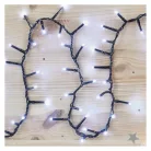 LED karácsonyi fényfüzér – süni, 8 m, kültéri és beltéri, hideg fehér, időzítő