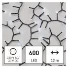 LED karácsonyi fényfüzér – süni, 12 m, kültéri és beltéri, hideg fehér, időzítő