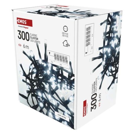 LED karácsonyi fényfüzér – süni, 6 m, kültéri és beltéri, hideg fehér, időzítő