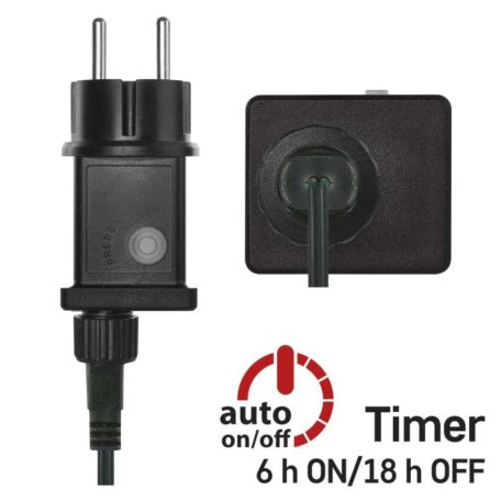 LED karácsonyi fényfüzér – süni, 6 m, kültéri és beltéri, hideg fehér, időzítő