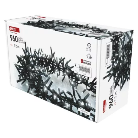 LED karácsonyi fényfüzér – süni, 7,2 m, kültéri és beltéri, hideg fehér, programok, időz