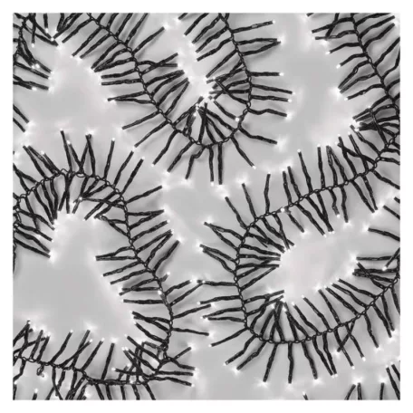 LED karácsonyi fényfüzér – süni, 7,2 m, kültéri és beltéri, hideg fehér, programok, időz