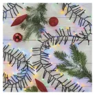 LED karácsonyi fényfüzér – süni, 7,2 m, kültéri és beltéri, többszínű, program.