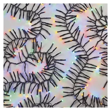 LED karácsonyi fényfüzér – süni, 7,2 m, kültéri és beltéri, többszínű, program.