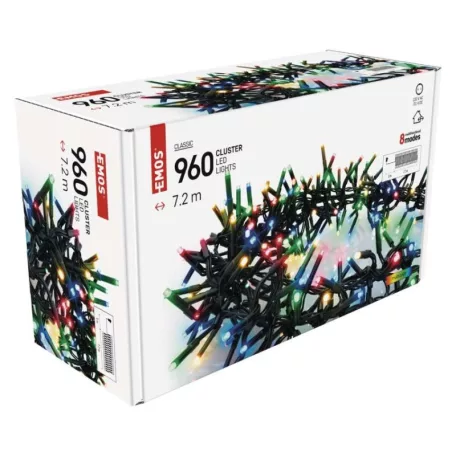 LED karácsonyi fényfüzér – süni, 7,2 m, kültéri és beltéri, többszínű, program.