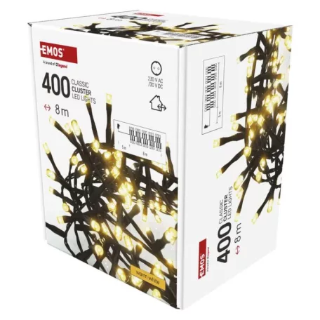 LED karácsonyi fényfüzér – süni, 8 m, kültéri és beltéri, meleg fehér, időzítő