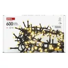 LED karácsonyi fényfüzér – süni, 12 m, kültéri és beltéri, meleg fehér, időzítő