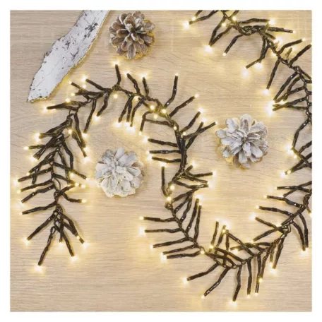 LED karácsonyi fényfüzér – süni, 7,2 m, kültéri és beltéri, meleg fehér, programok,időzítő