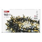 LED karácsonyi fényfüzér – süni, 7,2 m, kültéri és beltéri, meleg fehér, programok,időzítő