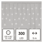 LED karácsonyi jégcsapok, 5 m, kültéri és beltéri, hideg fehér, távirányító, progr, időz.
