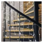 LED karácsonyi jégcsapok, 5 m, kültéri és beltéri, hideg fehér, távirányító, progr, időz.