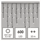 LED karácsonyi jégcsapok, 10 m, kültéri és beltéri, hideg fehér, programokkal