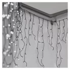 LED karácsonyi jégcsapok, 10 m, kültéri és beltéri, hideg fehér, programokkal