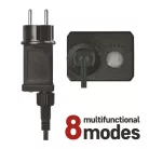 LED karácsonyi jégcsapok, 10 m, kültéri és beltéri, hideg fehér, programokkal