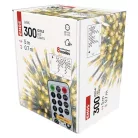 LED karácsonyi jégcsapok, 5 m, kültéri és beltéri, meleg fehér, távirányító, progr, időz.