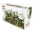 LED karácsonyi jégcsapok, 10 m, kültéri és beltéri, meleg fehér, programokkal