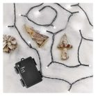 LED karácsonyi fényfüzér, 5,6 m, 3x AA, kültéri és beltéri, hideg fehér, időzítő