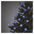 LED fényfüzér, cseresznye – golyók 2,5 cm, 4 m, kültéri és beltéri, kék, időzítő