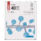 LED fényfüzér, cseresznye – golyók 2,5 cm, 4 m, kültéri és beltéri, kék, időzítő