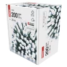 LED karácsonyi fényfüzér, cseresznye – golyók, 20 m, kültéri s beltéri, hideg fehér, progr