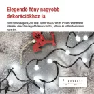 LED karácsonyi fényfüzér,cseresznye–golyók,20 m,kültéri és beltéri,hideg fehér,progr,időz