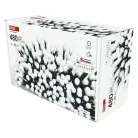 LED karácsonyi fényfüzér,csereszny –golyók,48 m,kültéri és beltéri,hideg fehér,progr,időz.