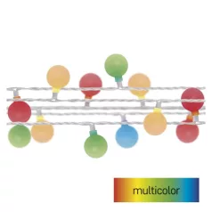   LED fényfüzér, cseresznye – golyók 2,5 cm, 4 m, kültéri és beltéri, többszínű, időzítő