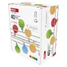 LED fényfüzér, cseresznye – golyók 2,5 cm, 4 m, kültéri és beltéri, többszínű, időzítő