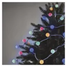 LED fényfüzér, cseresznye – golyók 2,5 cm, 4 m, kültéri és beltéri, többszínű, időzítő
