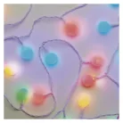 LED fényfüzér, cseresznye – golyók 2,5 cm, 4 m, kültéri és beltéri, többszínű, időzítő