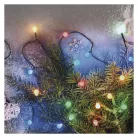 LED karácsonyi fényfüzér, cseresznye – golyók, 8 m, kültéri és beltéri, többszínű, program