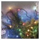 LED karácsonyi fényfüzér, cseresznye – golyók, 20 m, kültéri és beltéri, többszínű, progr.