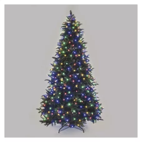 LED karácsonyi fényfüzér, cseresznye – golyók, 48 m, kültéri és beltéri, többszínű, időz.