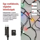 LED karácsonyi fényfüzér, cseresznye – golyók, 8 m,kültéri és beltéri,többszínű,progr,időz