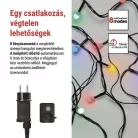 LED karácsonyi fényfüzér,cseresznye–golyók, 48 m, kültéri és beltéri, többszínű,progr,időz