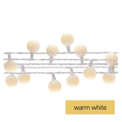   LED fényfüzér, cseresznye – golyók 2,5 cm, 4 m, kültéri és beltéri, meleg fehér, időzítő