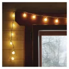 LED fényfüzér, cseresznye – golyók 2,5 cm, 4 m, kültéri és beltéri, meleg fehér, időzítő