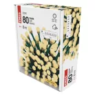 LED karácsonyi fényfüzér, cseresznye – golyók, 8 m, kültéri és beltéri, meleg fehér, időz.