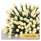 LED karácsonyi fényfüzér, cseresznye–golyók,20 m,kültéri és beltéri,meleg fehér,progr,időz