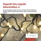 LED karácsonyi fényfüzér, cseresznye–golyók,20 m,kültéri és beltéri,meleg fehér,progr,időz