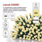 LED karácsonyi fényfüzér,cseresznye–golyók,30 m,kültéri és beltéri,meleg fehér,progr,időz