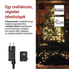 LED karácsonyi fényfüzér,cseresznye–golyók,48 m,kültéri és beltéri,meleg fehér,progr,időz.